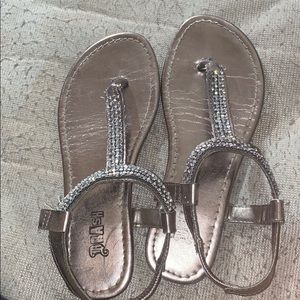 Silver size 5 BRASH sandals